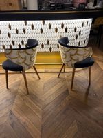 2 Fauteuils CASUAL DIXIE, noir/beige/doré, petits accrocs (photo 2)