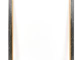 a black and gold picture frame with a white background