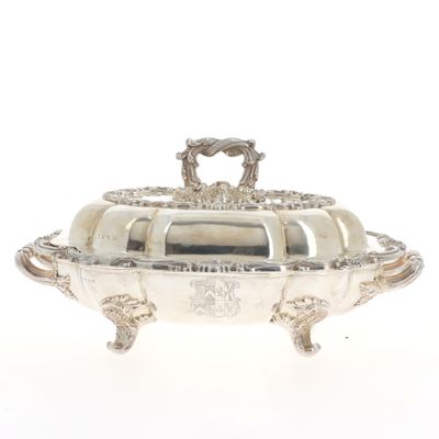 CRESWICK & CO IMPORTANT PLAT DE SERVICE QUADRIPODE - Photo 1