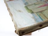 a close up of a piece of art on a table