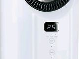 an image of a white air purifier sitting on top of a white table