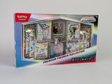 une boîte de cartes à collectionner pokemon sur une surface blanche
