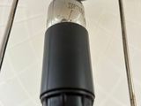 a close up of a light that is on top of a table