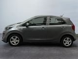 a picture of a small grey car parked in a parking lot