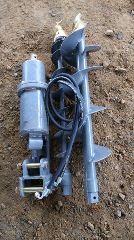 Tarière hydraulique pour mini-pelle 1t avec attelage, flexibles 8...