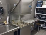a kitchen with stainless steel appliances and a sink