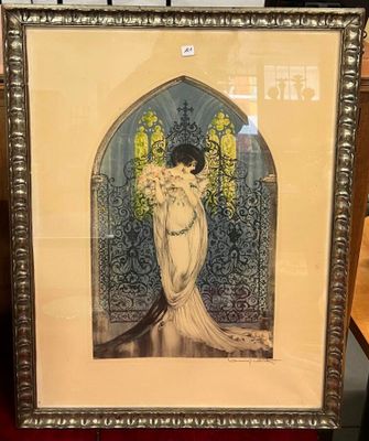 la photo d'une femme en robe blanche, dans un cadre