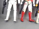 three star wars action figures are posed next to each other