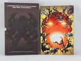 two books on a white surface one is a book and the other is a comic book