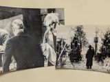 deux vieilles photos en noir et blanc représentant un homme et une femme
