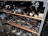 many different types of metal items on a shelf