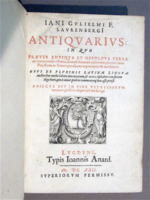 an old book with a picture of an animal on it