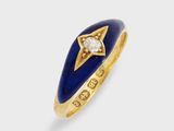a diamond and lapis ring, by cartier