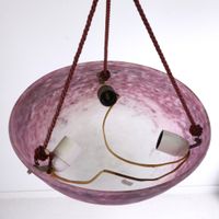 MULLER Frères, Lunéville. Suspension vasque à trois lumières… (photo 3)