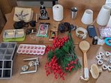 a table with a bunch of items on it
