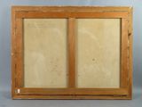 an old picture frame with a picture of a window and a window pane