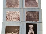 four black and white photographs of a statue, a sphinx, a sphinx, a sphinx, a sphinx, a sphinx, a sphinx, and a sphinx