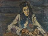 une image d'un tableau représentant une femme assise à une table