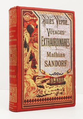 la couverture d'un livre rouge orné d'une inscription dorée