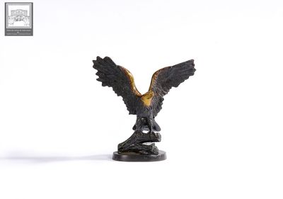 Ecole du XXe, bronze à double patine brune et doré représent… - Photo 1