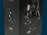 a box with a lego star wars darth vader helmet on it