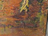 an image of a painting of a horse in a field