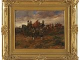 an image of a painting of a group of men riding horses