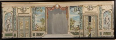 Jean-Pierre FRERE (XX) Projet de décor de théâtre en trompe …