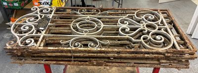 a table that has been made out of wood and iron