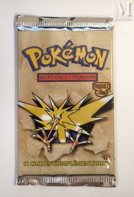 a close up of a bag of pokemon trading cards on a table