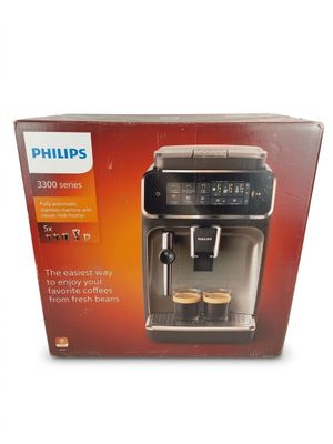 philips espresso coffee machine in a box on a white background