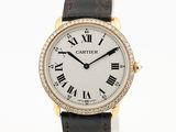 cartier a lady ' s 18k gold and diamond set wristwatch