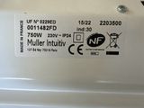 a label on the back of a white refrigerator
