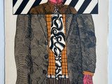 un dessin représentant un homme en costume-cravate