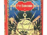 un vieux livre avec l'image d'une horloge