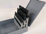 a box with a bunch of drill bits inside of it
