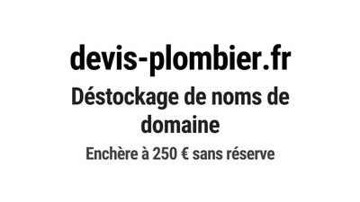 Nom de domaine devis-plombier.fr.