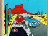 a book with an image of a cartoon car driving down a road