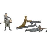 many figurines of different types of people in a row