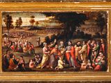 an image of a painting of a group of people in a field