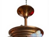 a light that is hanging from the ceiling in the room