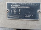 a sign on the back of a machine that says saris anhangers b v