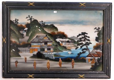 a picture of a painting on the wall of a house