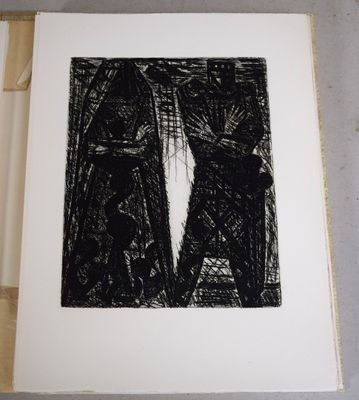 an image of a black and white drawing of a man and a woman