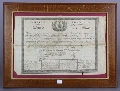 CONGE de RETRAITE du Sieur REIGNIER, du 5e Régiment d'Infant…