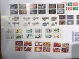 a picture of a fridge with a bunch of stamps on it