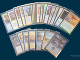 a lot of cards that are on a table