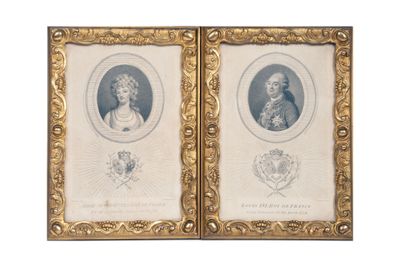 deux portraits encadrés représentant un homme et une femme
