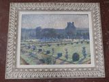 painting of a landscape with a castle in the background
