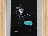 une image représentant un tableau accroché à un mur, sur fond noir